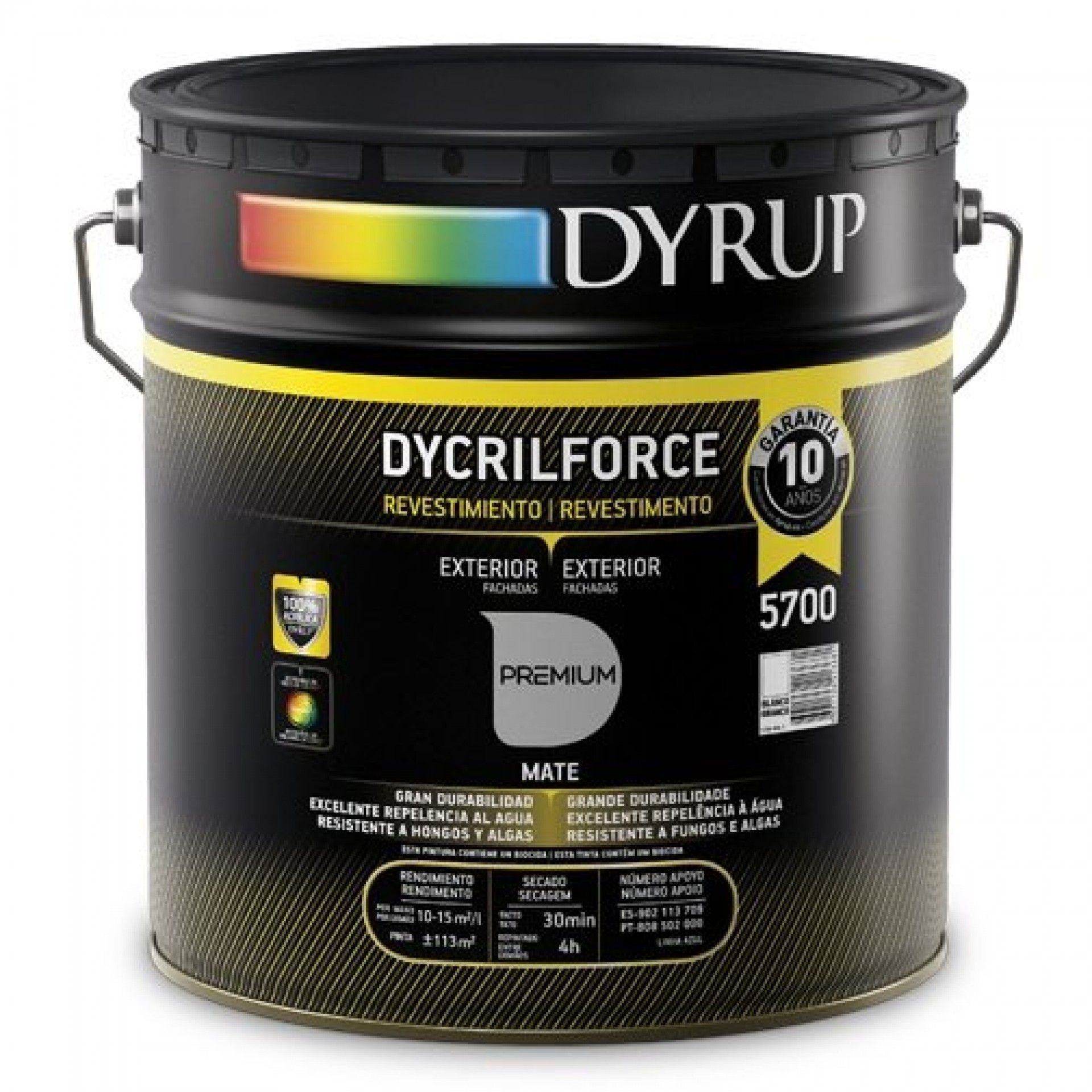 TINTA DYCRILFORCE 15L BRANCO MATE REF 5700 DYRUP