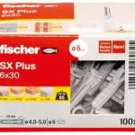 Bucha 6mm SX Plus  (100uni) ref 568006 Fischer