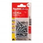 Bucha 6x30mm SX Plus + parafuso (15uni) refª 567827 Fischer Bucha 6x30mm SX Plus + parafuso (15uni) refª 567827 Fischer