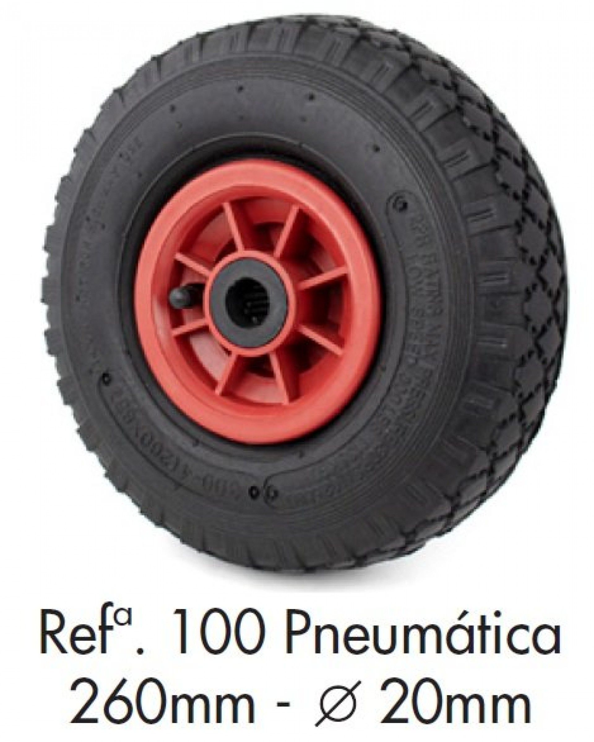 Roda pneumática 260x20mm refª. 100