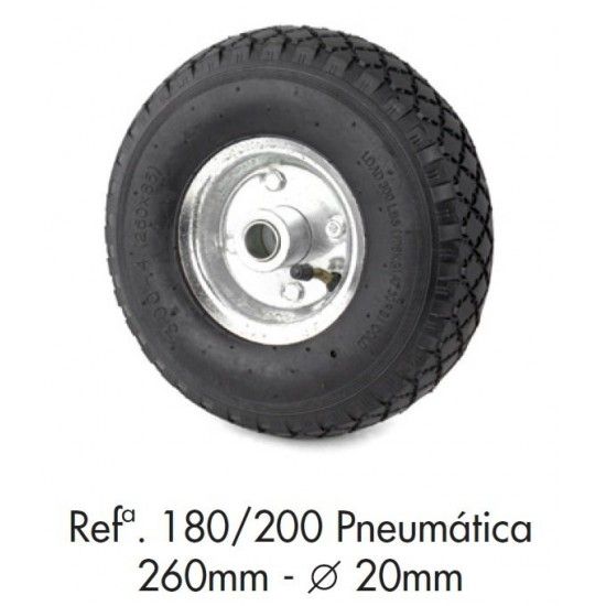 Roda pneumtica 260x20mm ref. 180/200