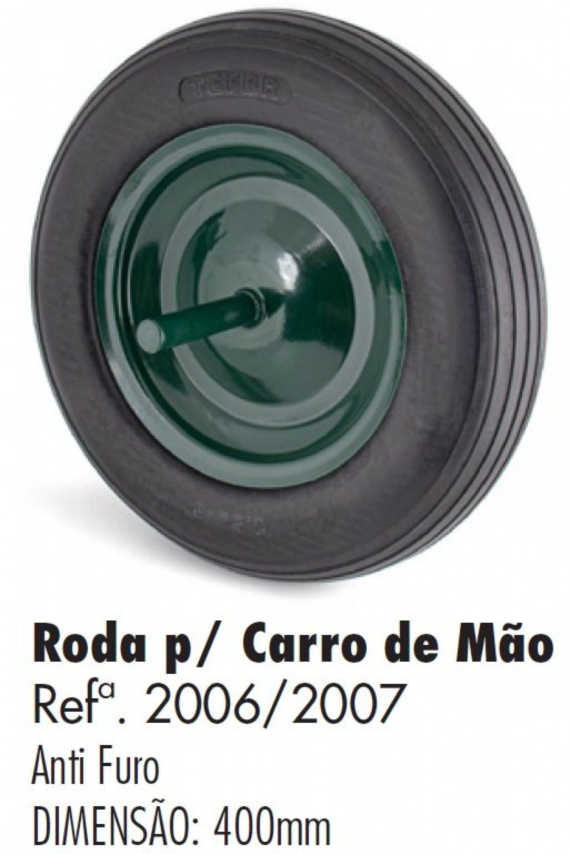 Roda Antifuro p/ Carro de Mão 400mm