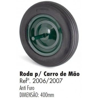 Roda Antifuro p/ Carro de Mo 400mm