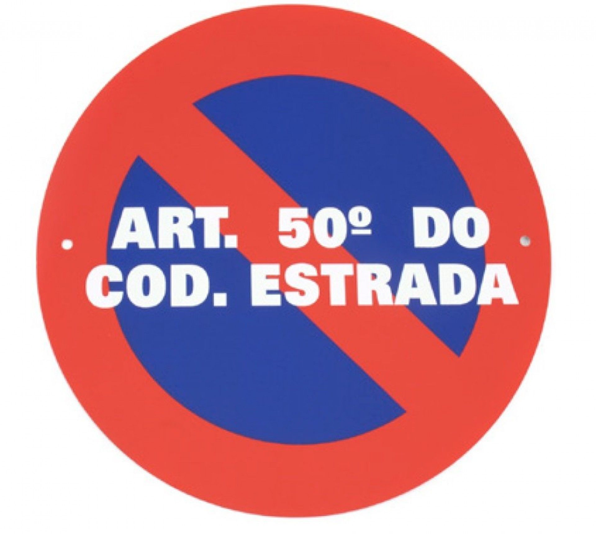 PLACA ALUMINIO 46 PROIBIDO ESTACIONAR