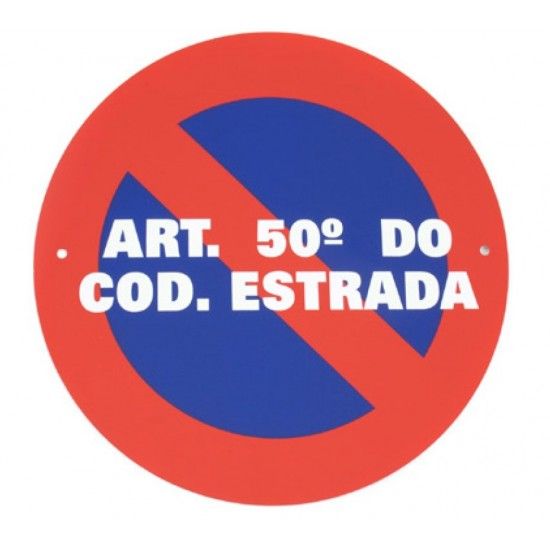 PLACA ALUMINIO 46 PROIBIDO ESTACIONAR