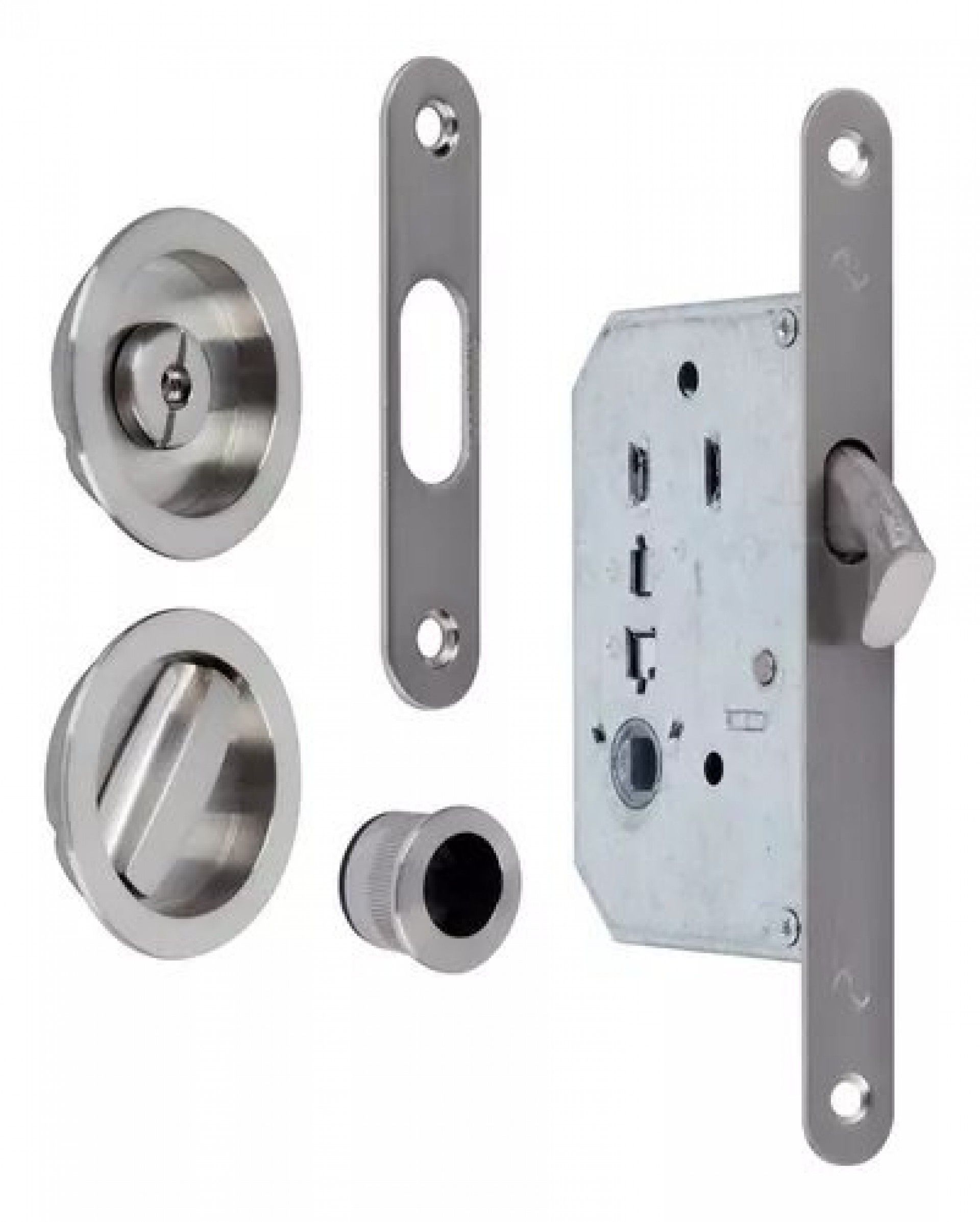 Fechadura p/porta correr concha redonda refª 29 Teicocil