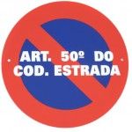 PLACA ALUMINIO 46 PROIBIDO ESTACIONAR