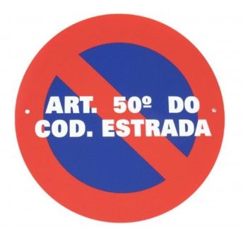 PLACA ALUMINIO 46 PROIBIDO ESTACIONAR