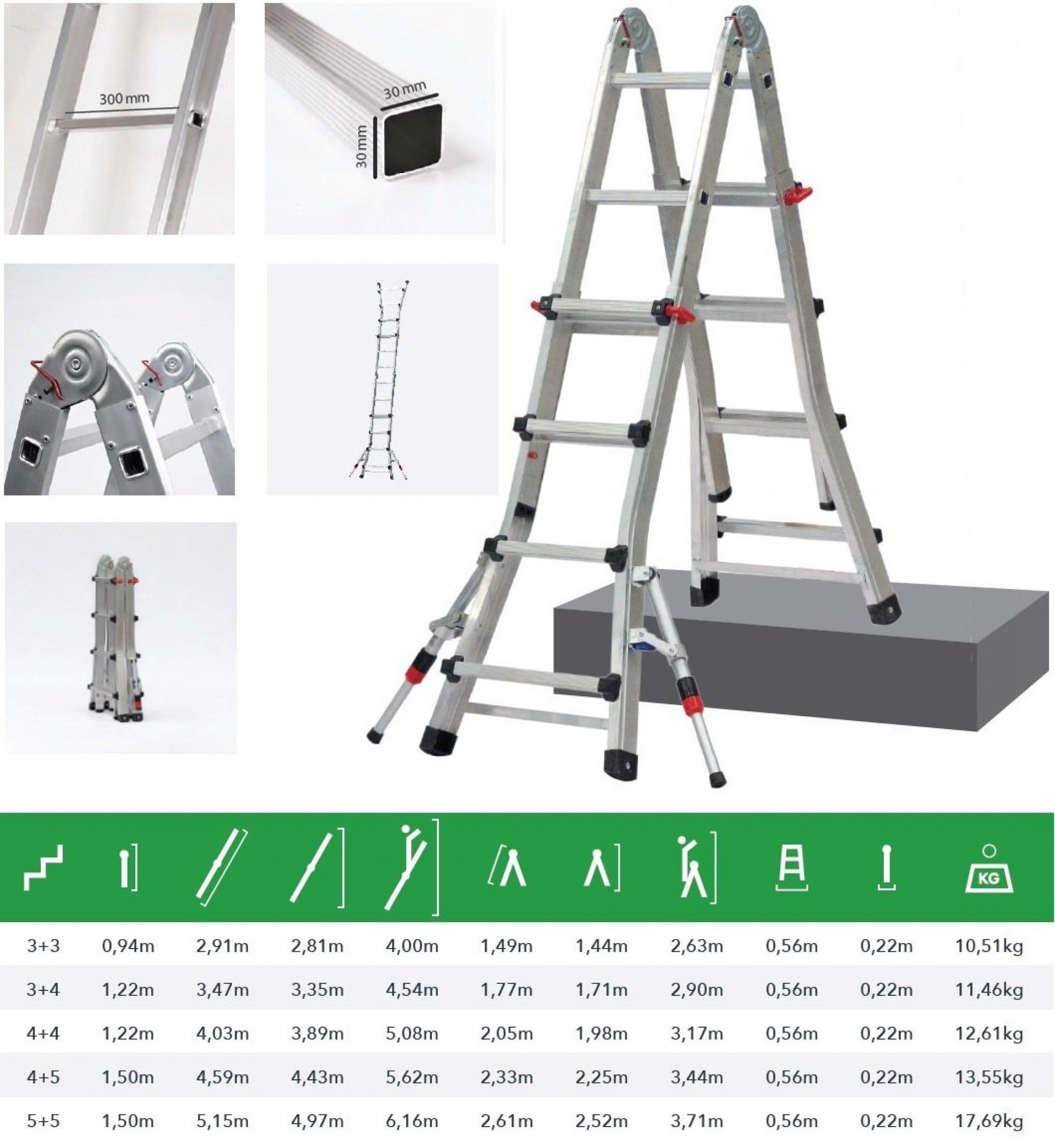 Escada 4+5 Teleflex Teicocil