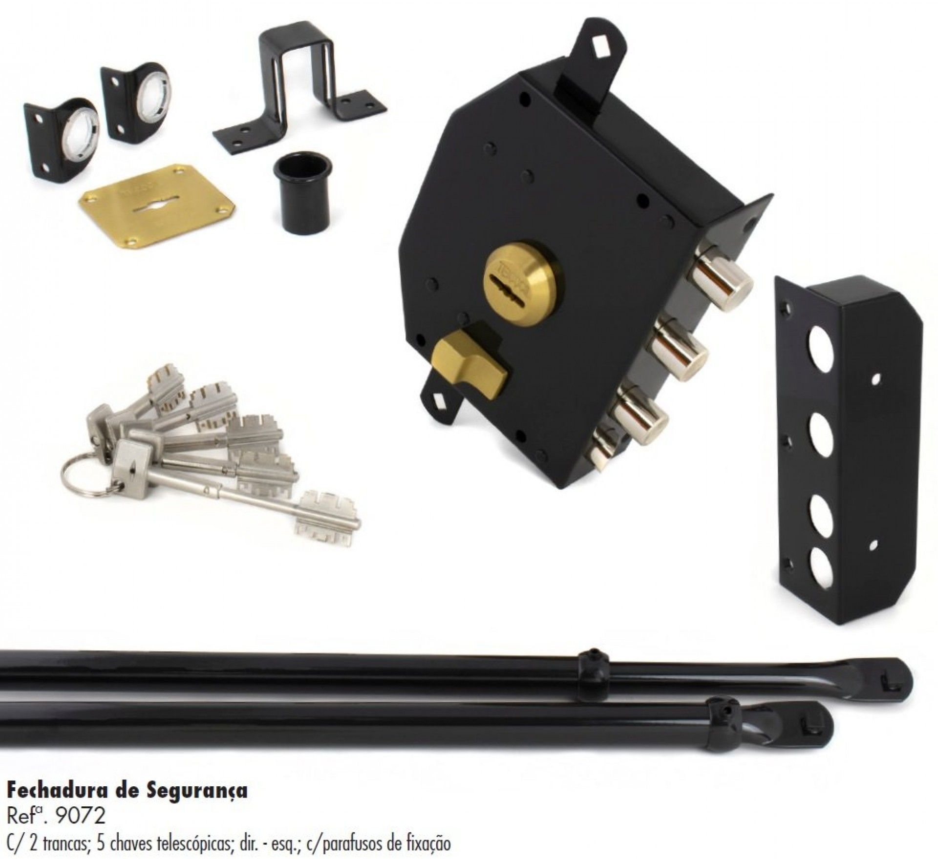 Fechadura 9072 c/trancas esquerda Teicocil