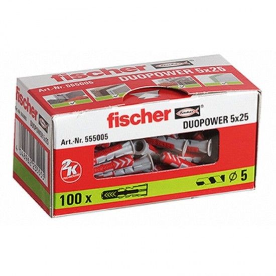 BUCHA DUOPOWER 5X25 100P REF 555005 FISCHER