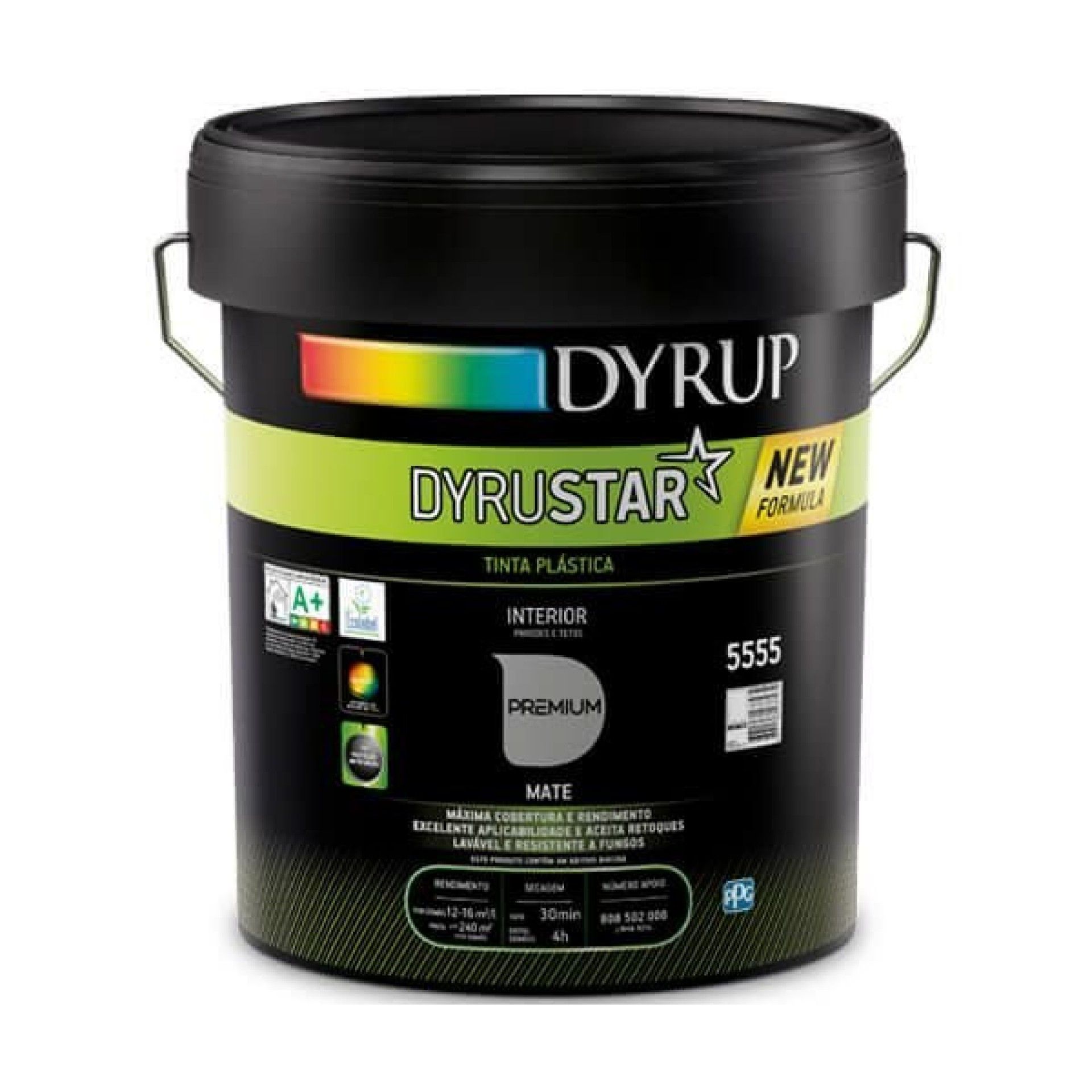 TINTA DYRUSTAR BRANCO MATE 15L REF 5555-800 DYRUP