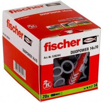 BUCHA DUOPOWER 14x70 20PÇ REF 538244 FISCHER BUCHA DUOPOWER 14x70 20PÇ REF 538244 FISCHER
