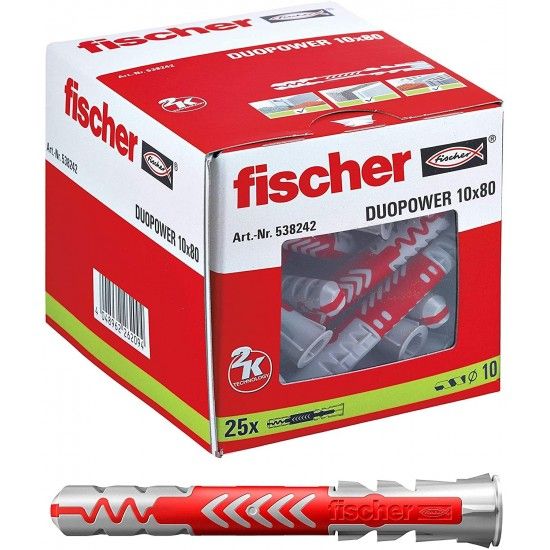 BUCHA DUOPOWER 10x80 25P REF 538242 FISCHER