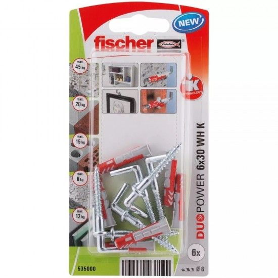 BLISTER DUOPOWER 6x30 WH K REF 535000 FISCHER BLISTER DUOPOWER 6x30 WH K REF 535000 FISCHER
