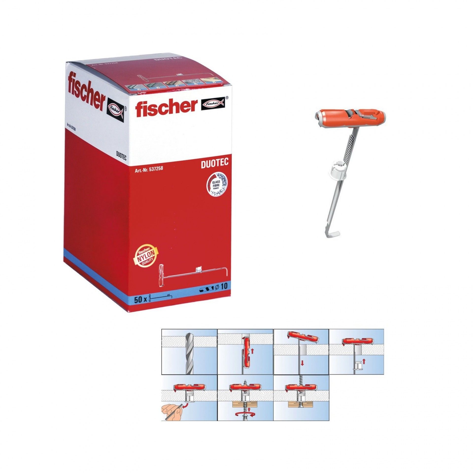 BUCHA DUOTEC 10 REF 537258 50PÇ FISCHER