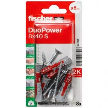 BLISTER 8x40 S K DUOPOWER FISCHER