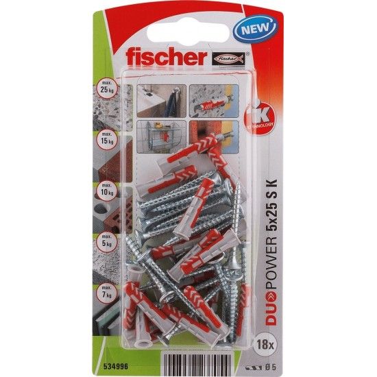 Blister DuoPower 5x25 SK ref� 534996 FISCHER