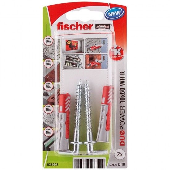 BLISTER DUOPOWER 10x50 WH K REF 535002 FISCHER BLISTER DUOPOWER 10x50 WH K REF 535002 FISCHER