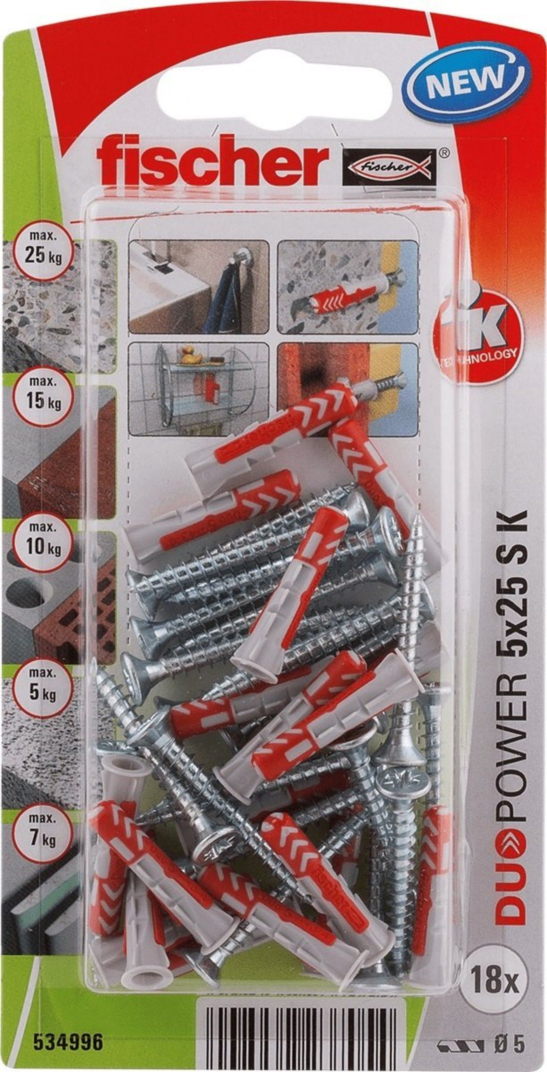 Blister DuoPower 5x25 SK refª 534996 FISCHER