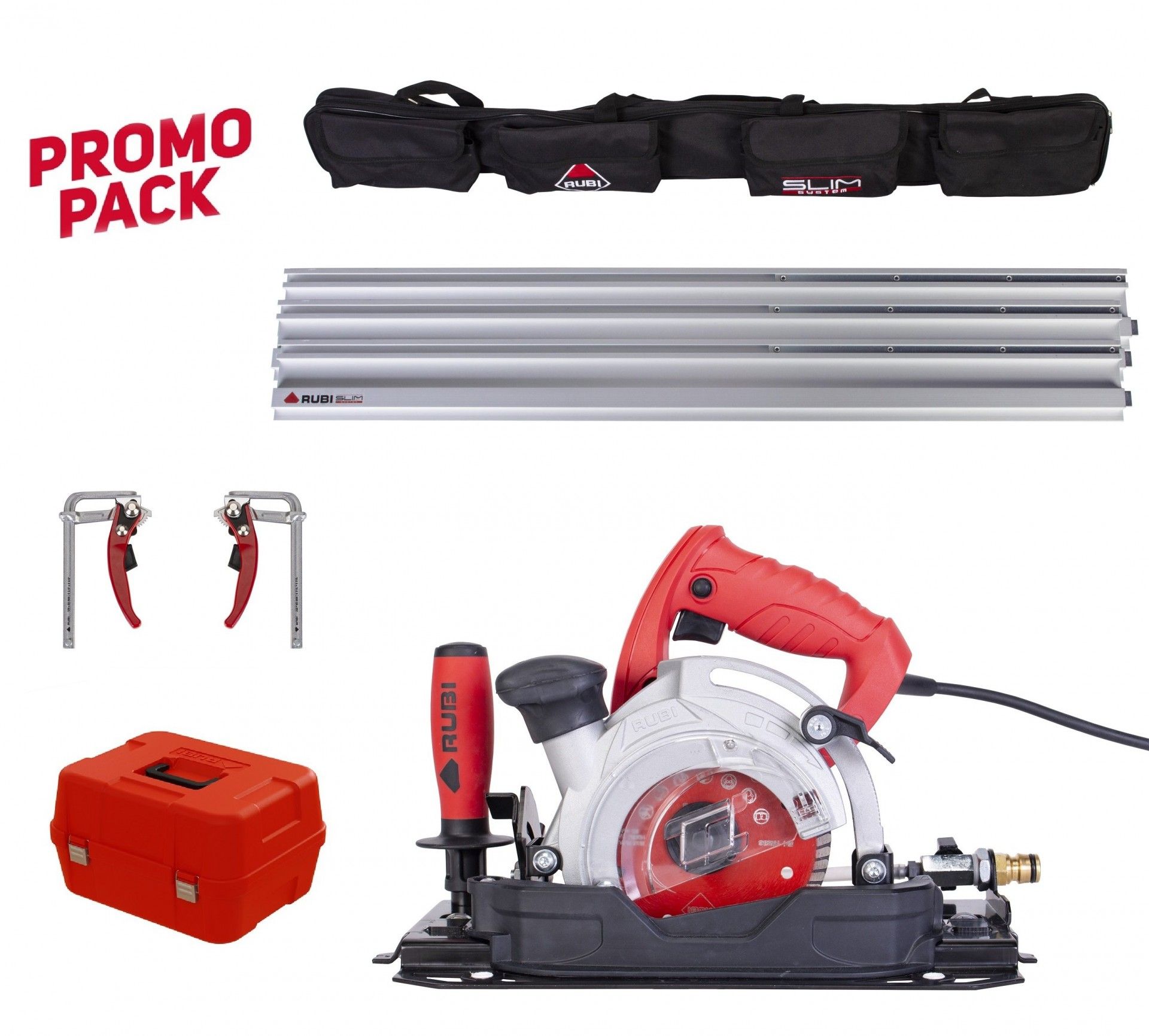 KIT SERRA CIRCULAR TC-125 (50953) + GUIAS SLIM SYSTEM (51979) RUBI