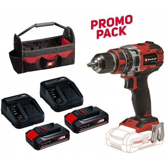Aparafusadora TP-CD 18/50 Li Brushless + (2) x starter kit 2.5Ah + mala ref 5120233036 EINHELL