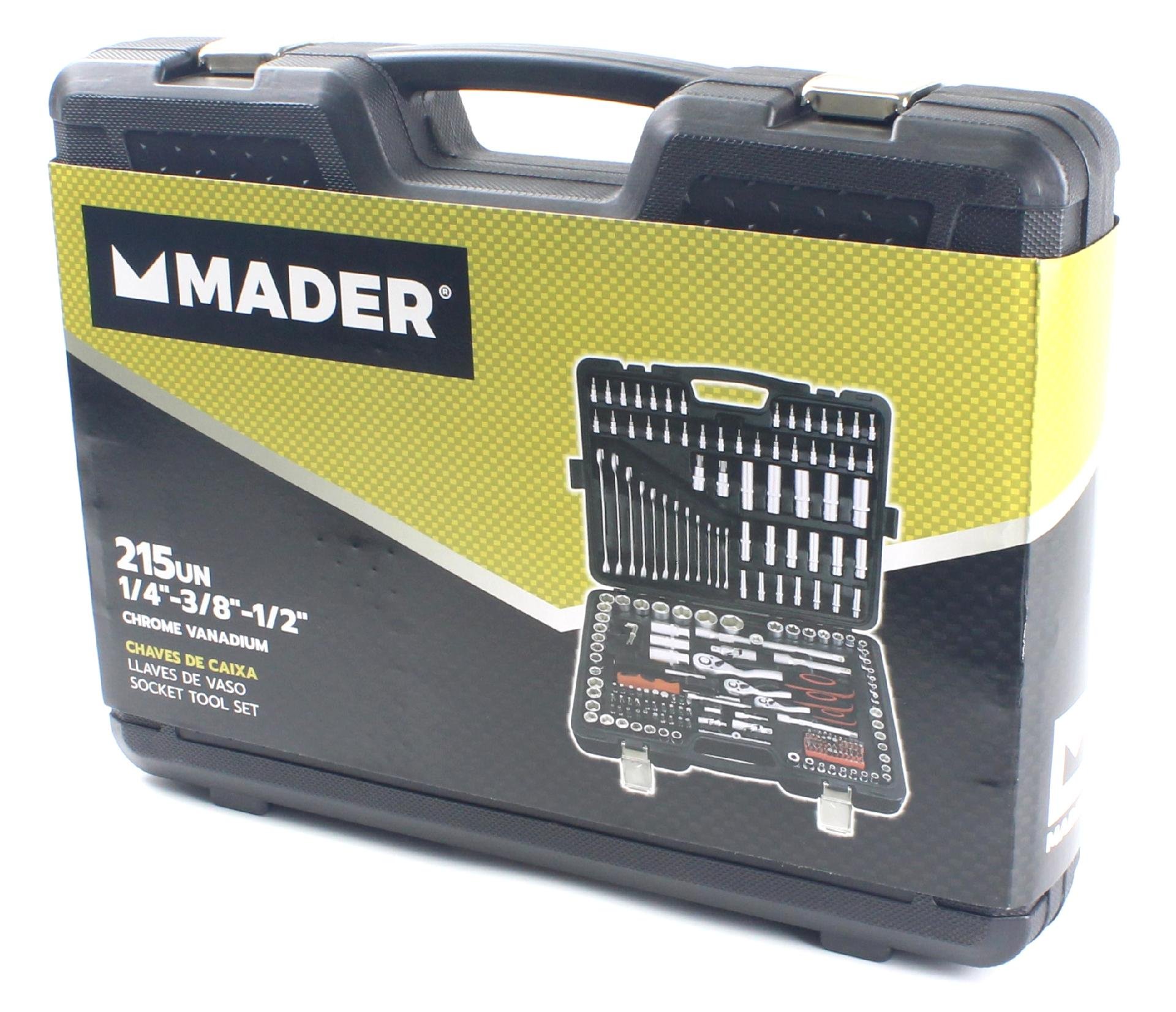 Mala de Ferramenta , 215Un, 1/4" - 3/8" - 1/2" refª 51061 MADER