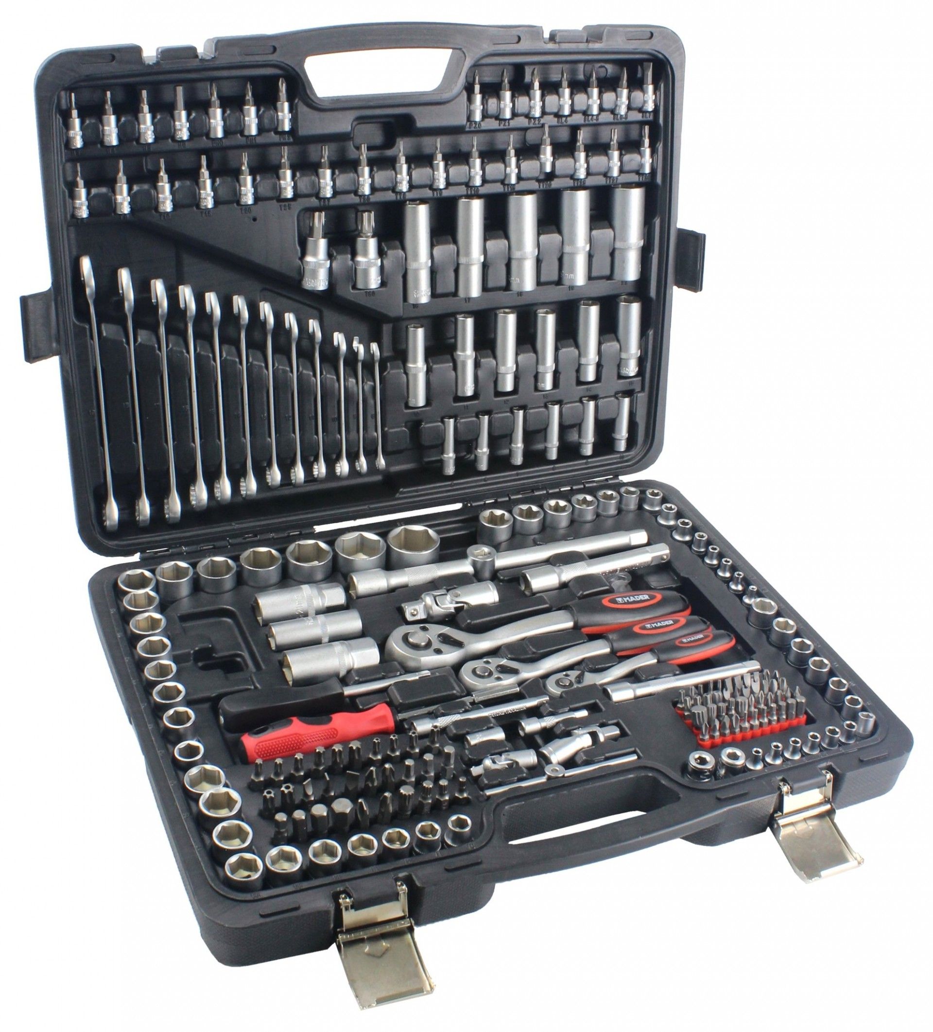 Mala de Ferramenta , 215Un, 1/4" - 3/8" - 1/2" refª 51061 MADER