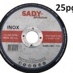 Disco corte inox 125x1.0mm (25p) Sady