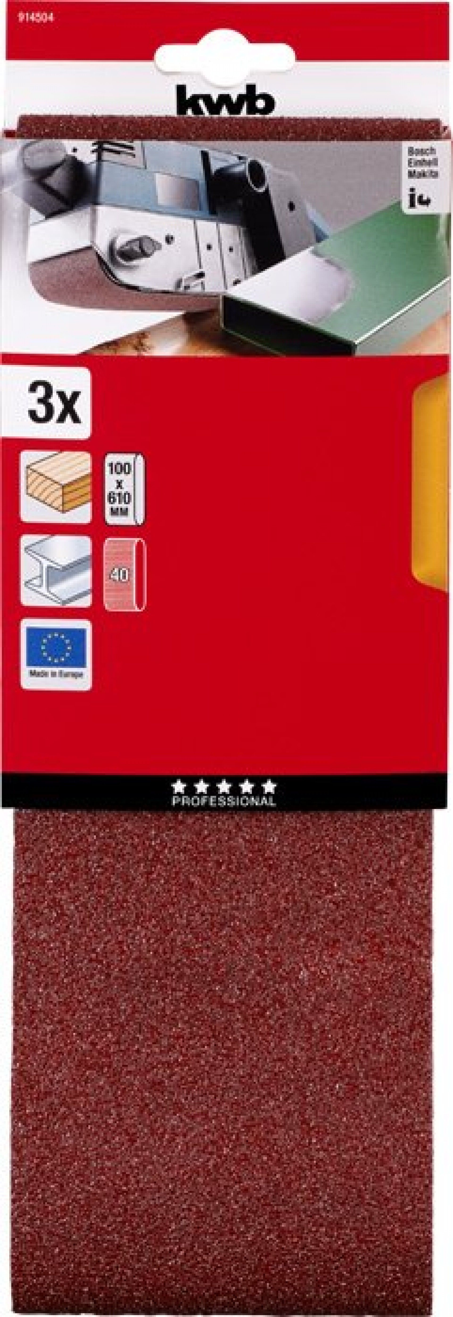 CINTAS LIXA 100x915mm 3PÇ P/TC-US 400 REF 49914605 KWB