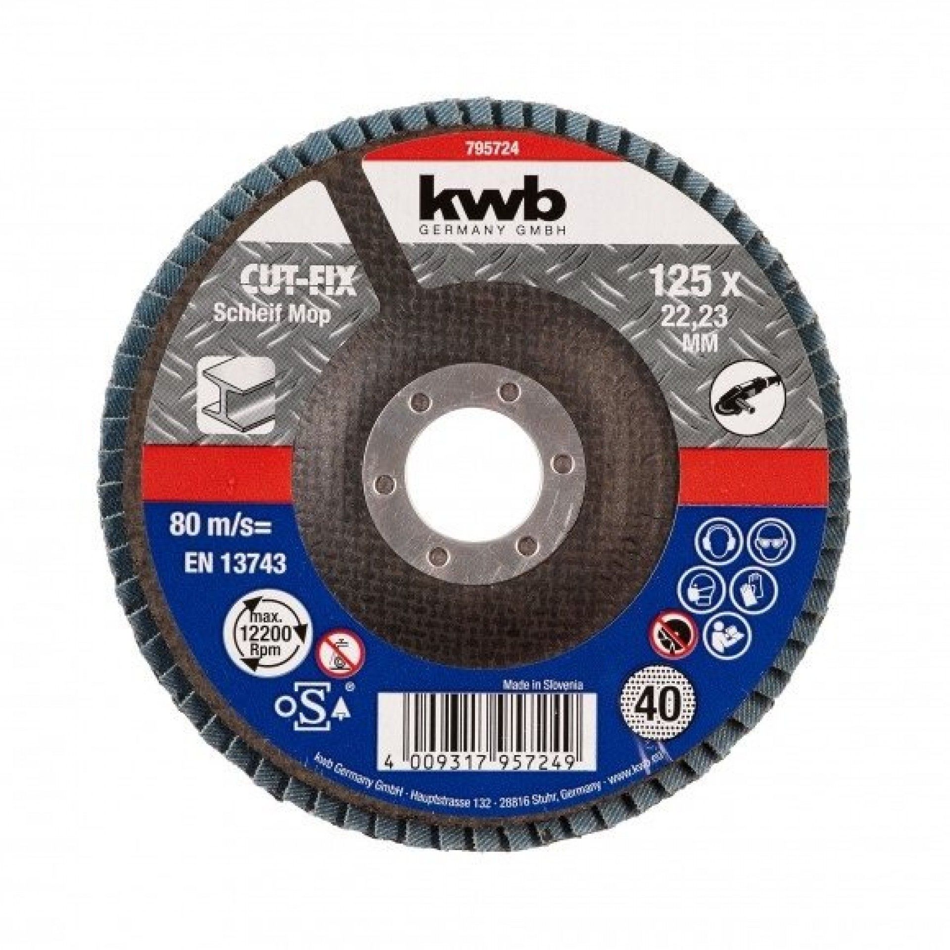 Disco lamelado 125mm GR80 refª 49795728 KWB