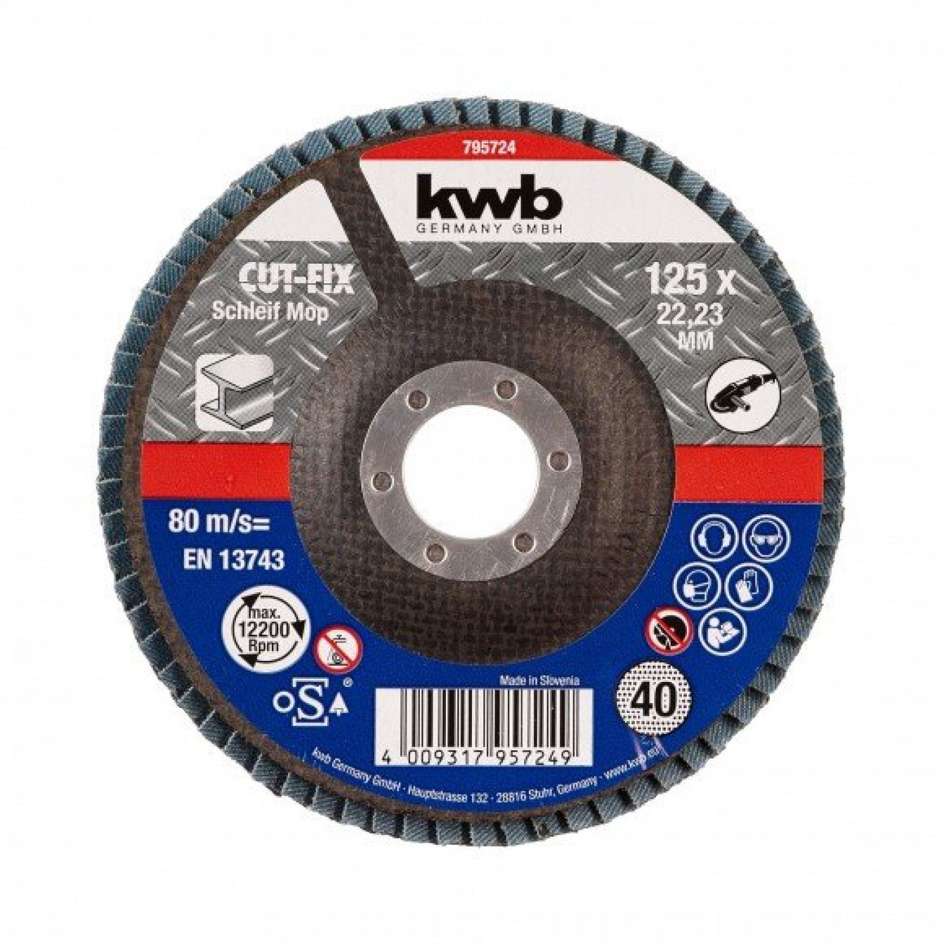 Disco lamelado 125mm GR40 refª 49795724 KWB
