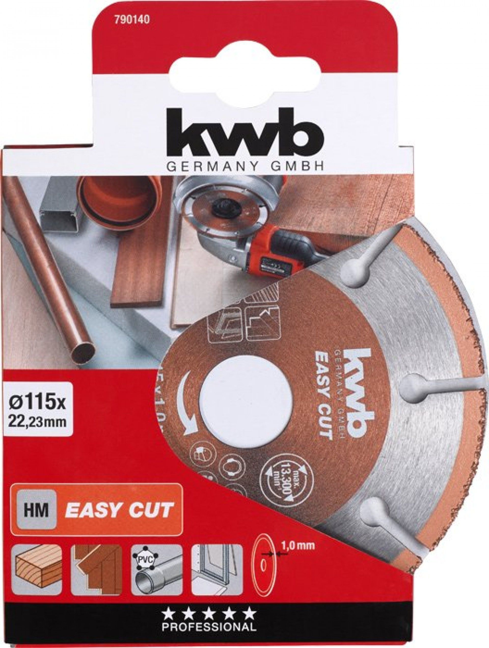 DISCO CORTE 115mm EASY CUT HM MULTI-MATERIAL REF 49790140 KWB