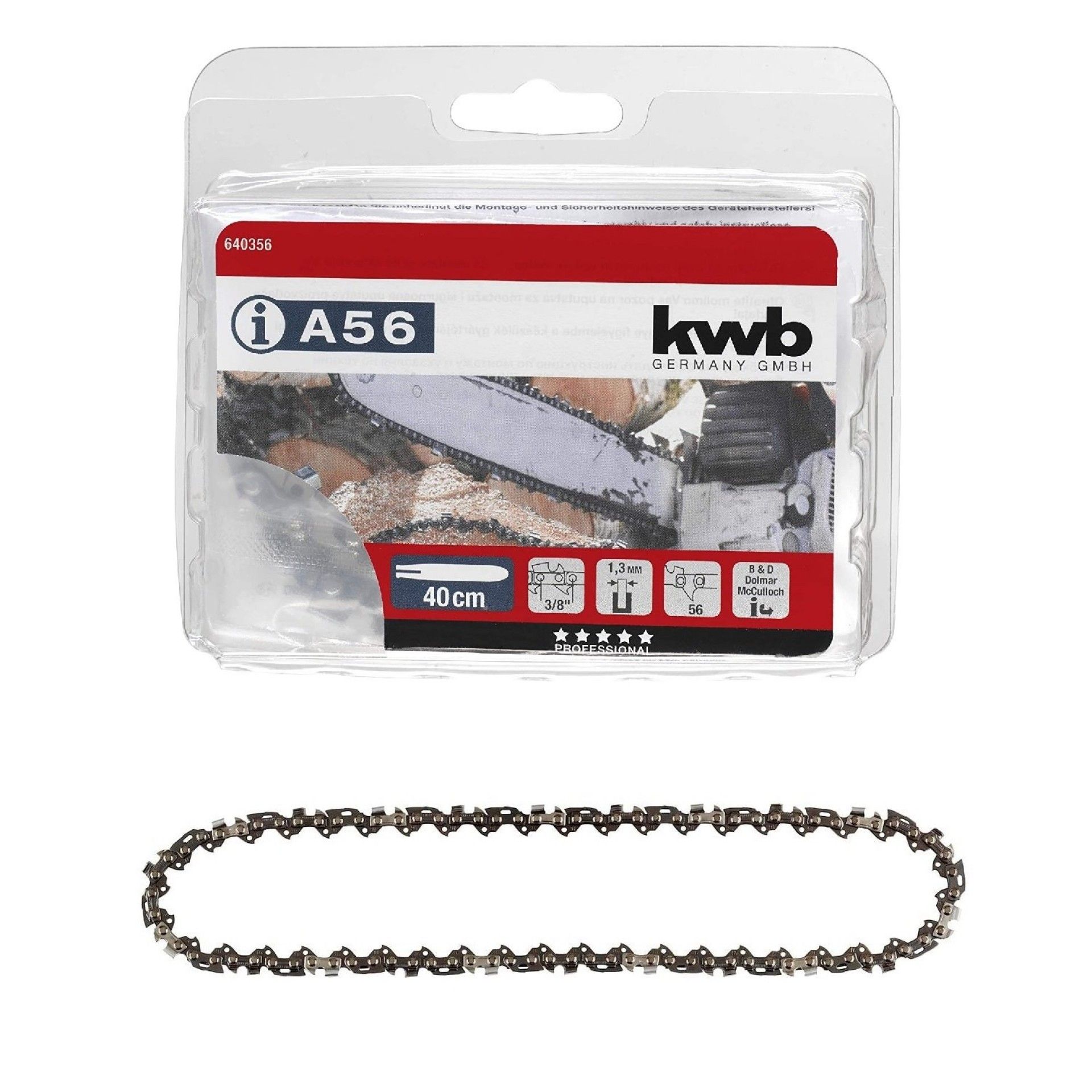 CORRENTE MOTOSSERRA 03-A56 3/8" REF 49640356 KWB