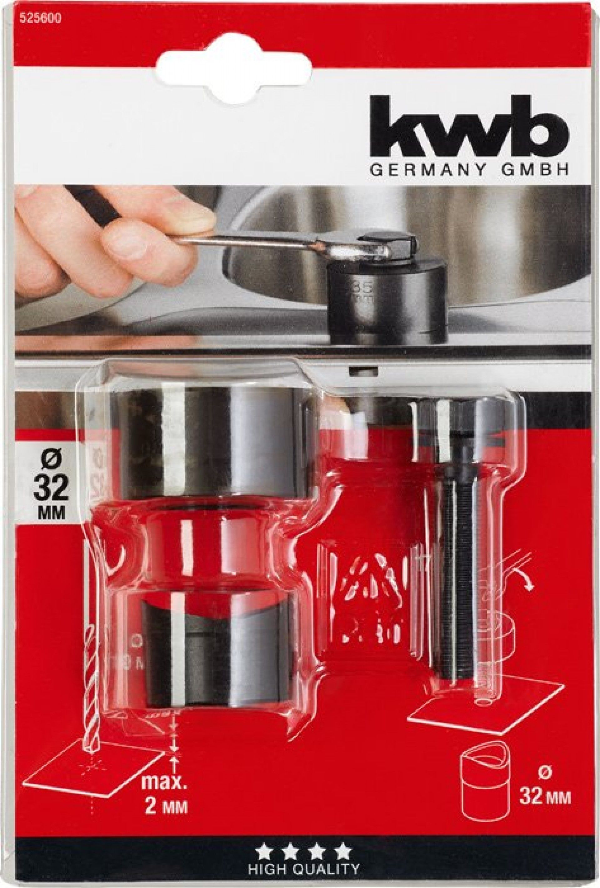 SACA BOCADOS INOX 32mm REF 49525600 KWB