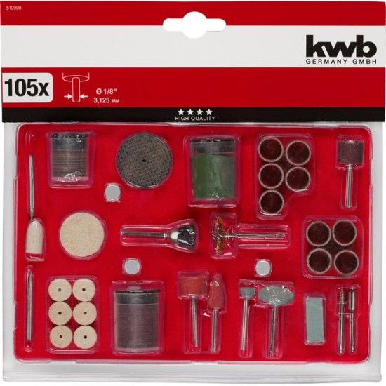 KIT ACESSÓRIOS MINI 105PÇ REF 49510900 KWB KIT ACESSÓRIOS MINI 105PÇ REF 49510900 KWB