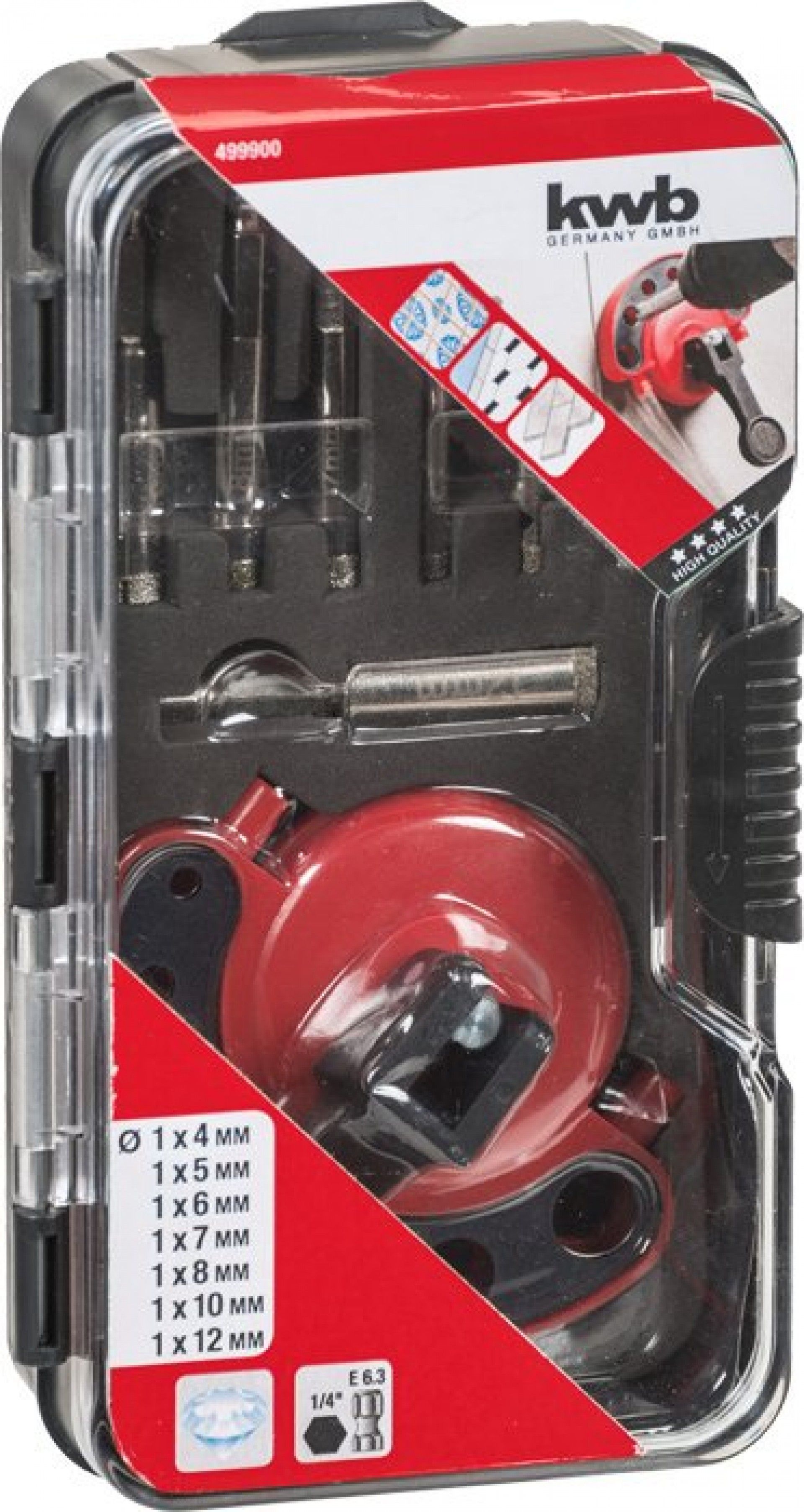 KIT CRANIANAS DIAMANTADAS 4-12mm REF 49499900 KWB