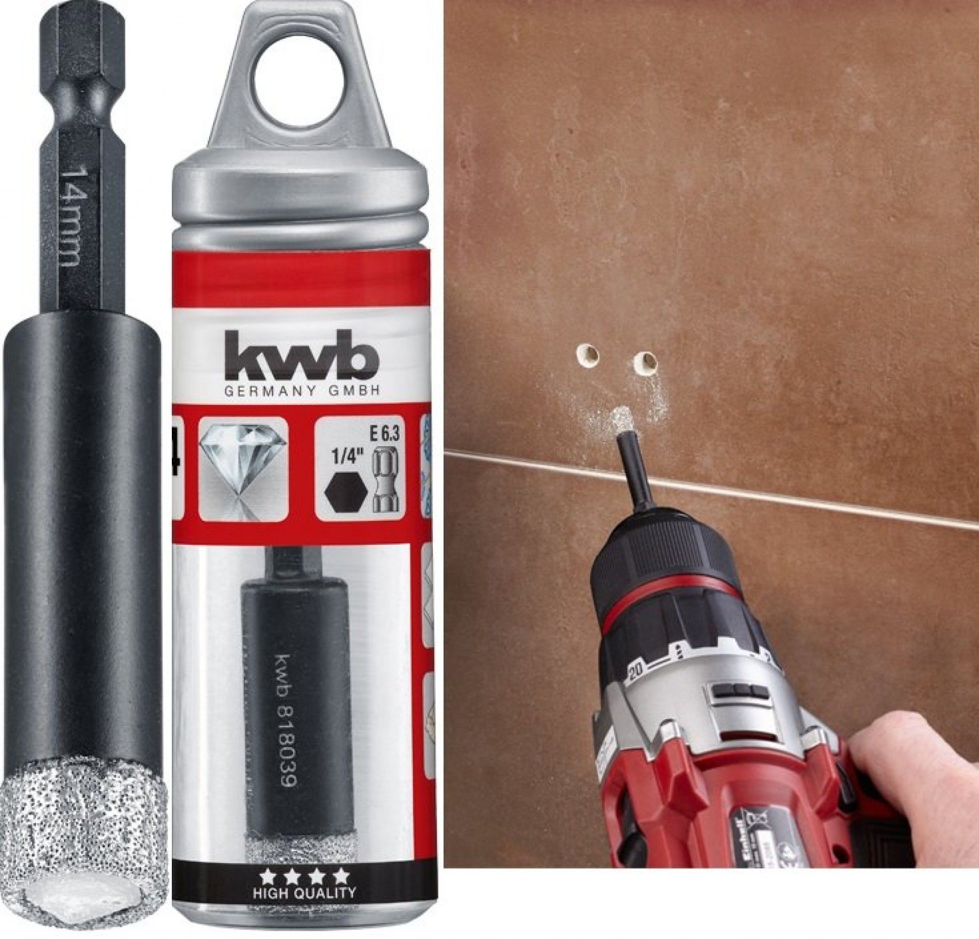 BROCA DIAMANTADA 6MM REF 49500306 KWB