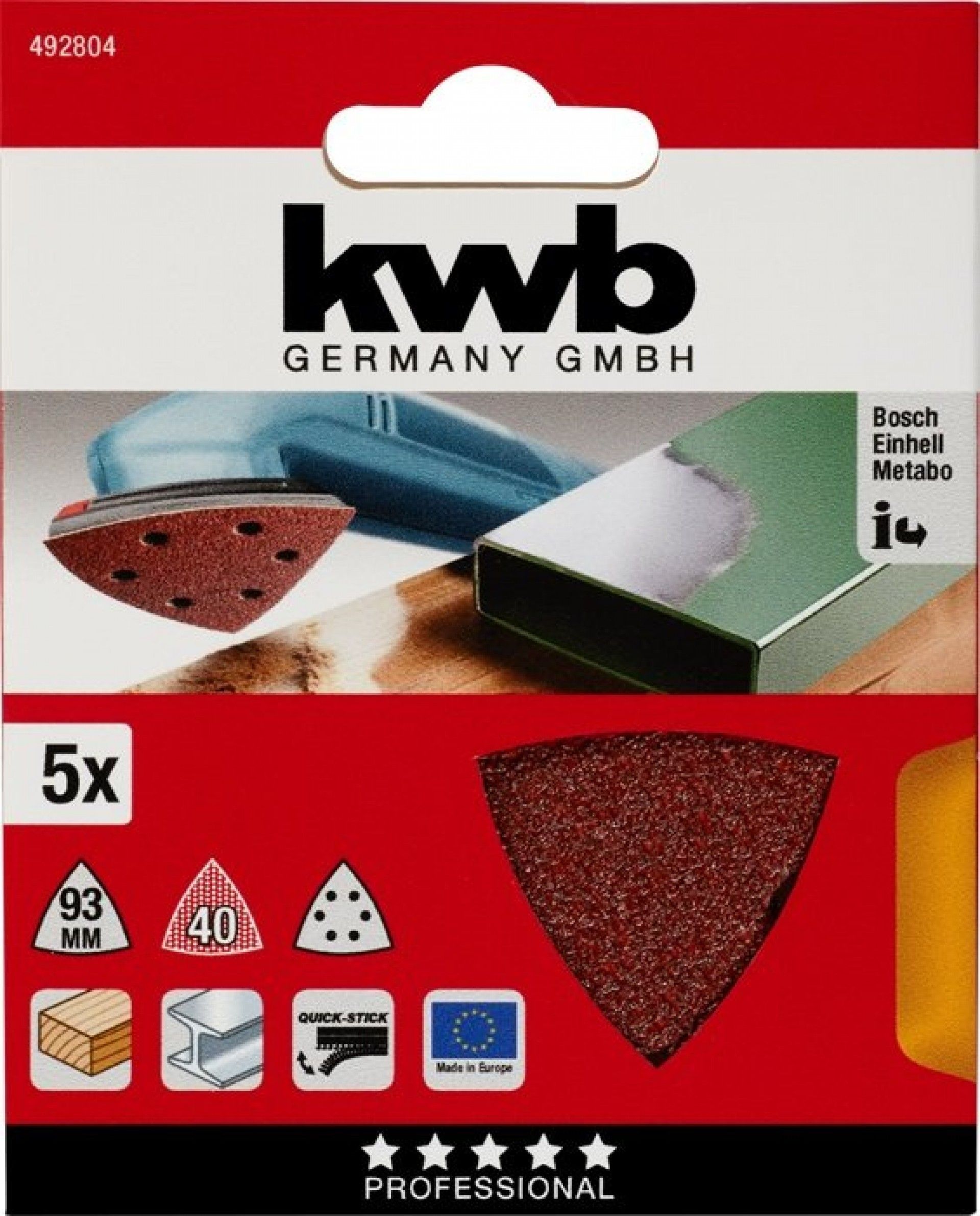 LIXA TRIANGULAR 93mm GR60 5PÇ REF 49492806 KWB
