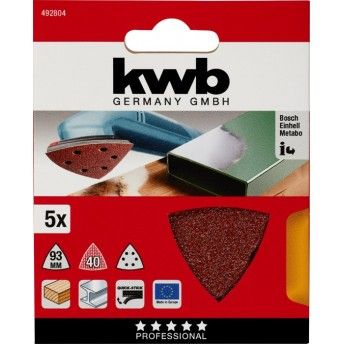 LIXA TRIANGULAR 93mm GR40/120/240 5P REF 49492800 KWB