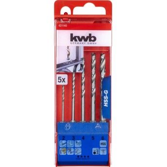 KIT BROCAS HSS-G ENCAIXE SEXTAVADO 5P REF 49421140 KWB
