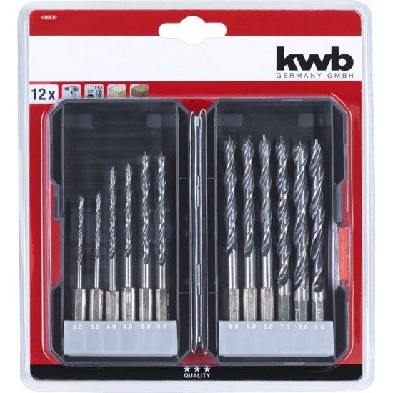 KIT BROCAS MADEIRA HEX 12P REF 49108830 KWB