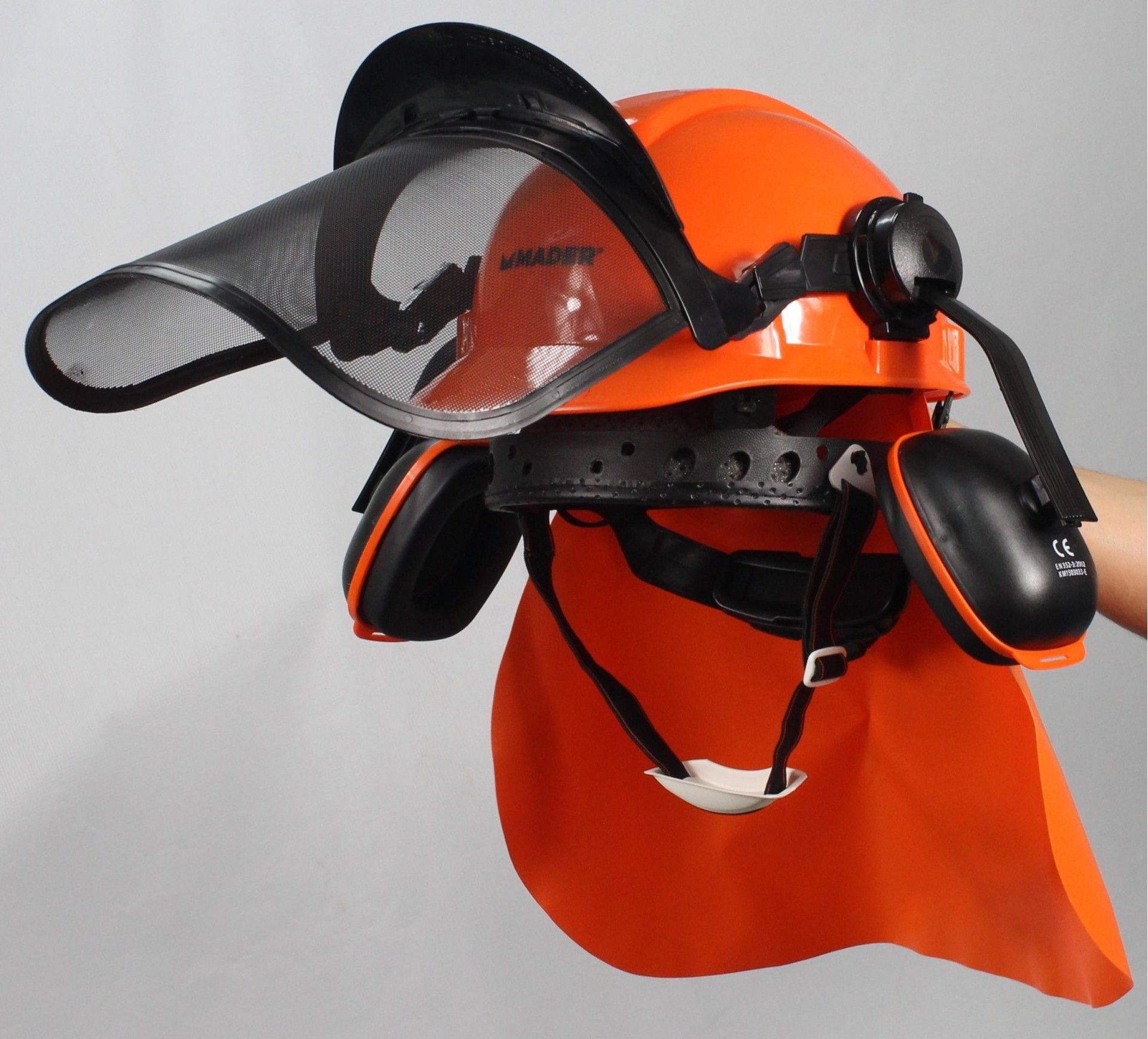 Kit Proteção, Capacete + Viseira + Auscultadores, 3Un refª 49056 MADER