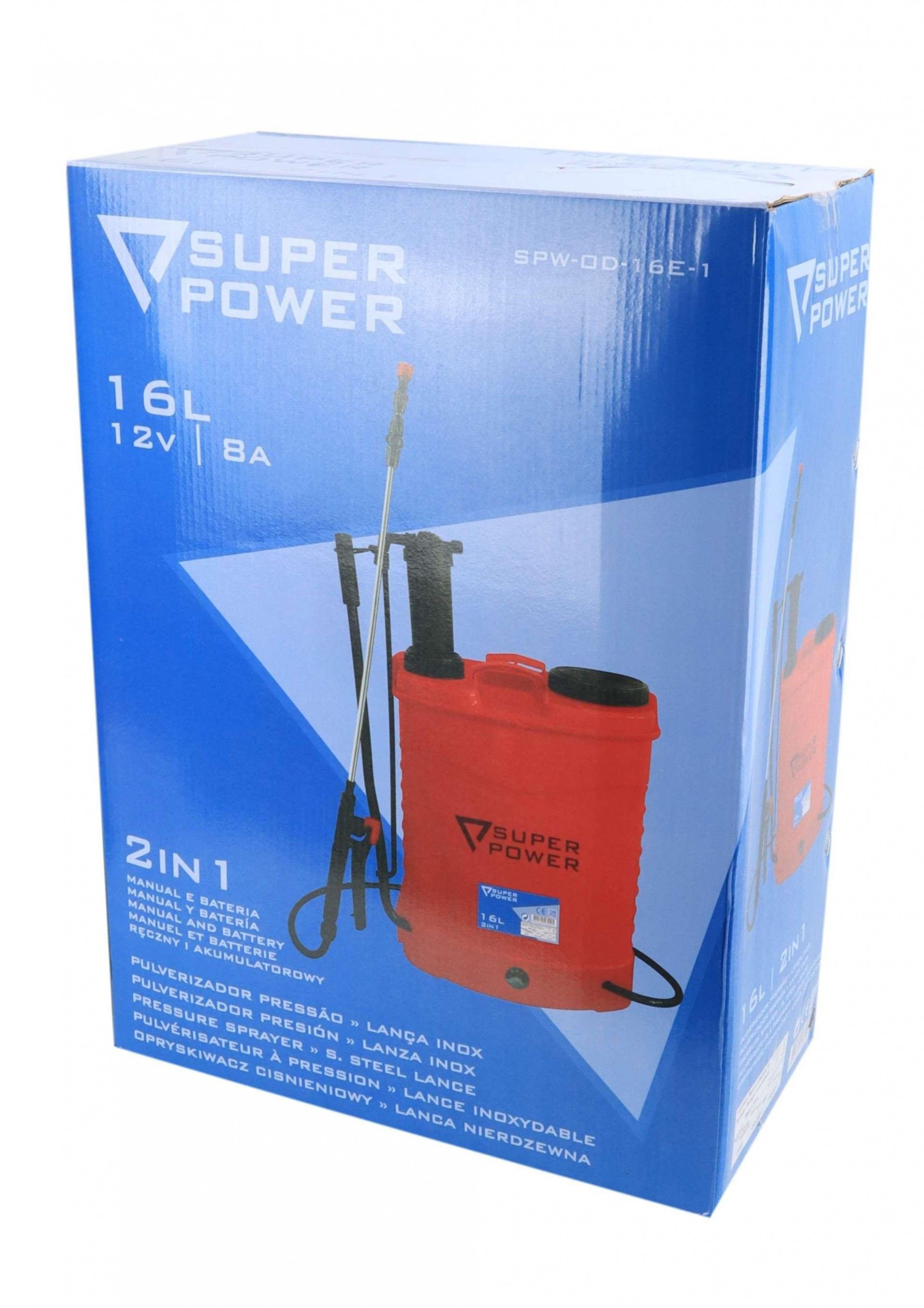 Pulverizador, Bateria, 16L, 2 em 1, Manual e Bateria refª 48209 SUPER POWER