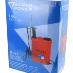 Pulverizador, Bateria, 16L, 2 em 1, Manual e Bateria refª 48209 SUPER POWER Pulverizador, Bateria, 16L, 2 em 1, Manual e Bateria refª 48209 SUPER POWER