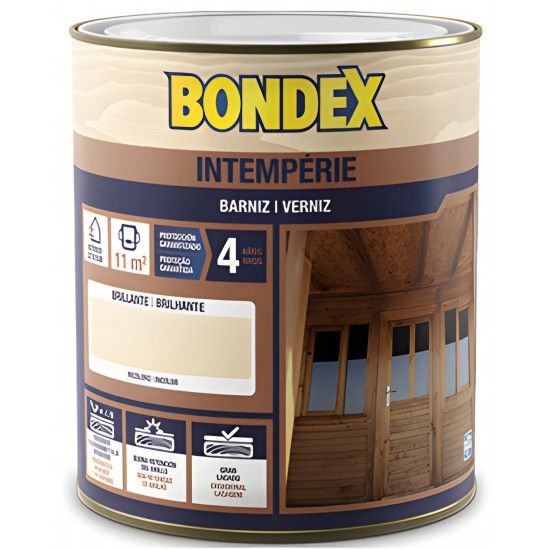 VERNIZ INTEMPÉRIE ACETINADO INCOLOR 4L REF 4680-900 BONDEX VERNIZ INTEMPÉRIE ACETINADO INCOLOR 4L REF 4680-900 BONDEX