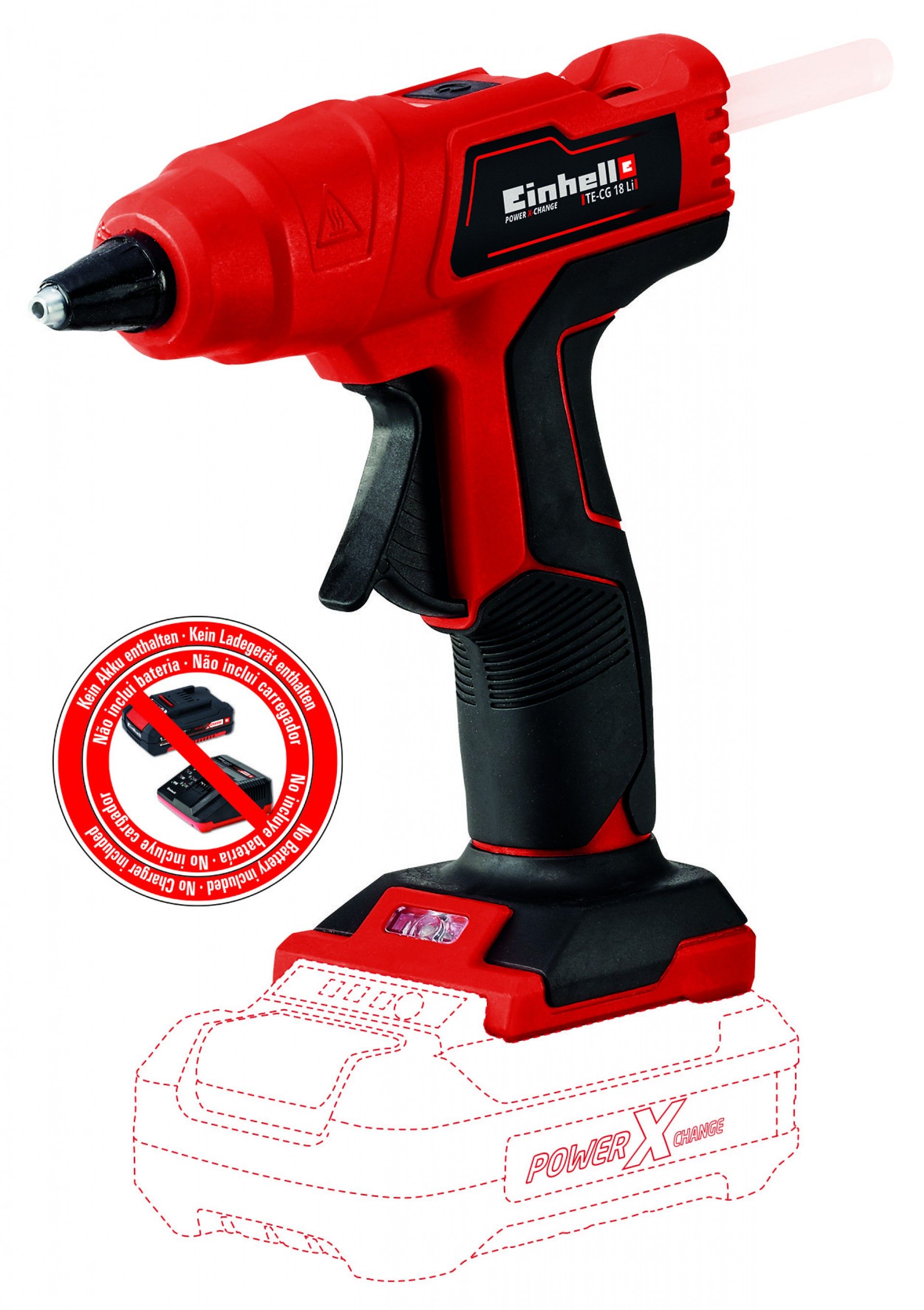 PISTOLA COLAR S/FIOS TE-CG 18 Li - Solo refª 4522200 EINHELL