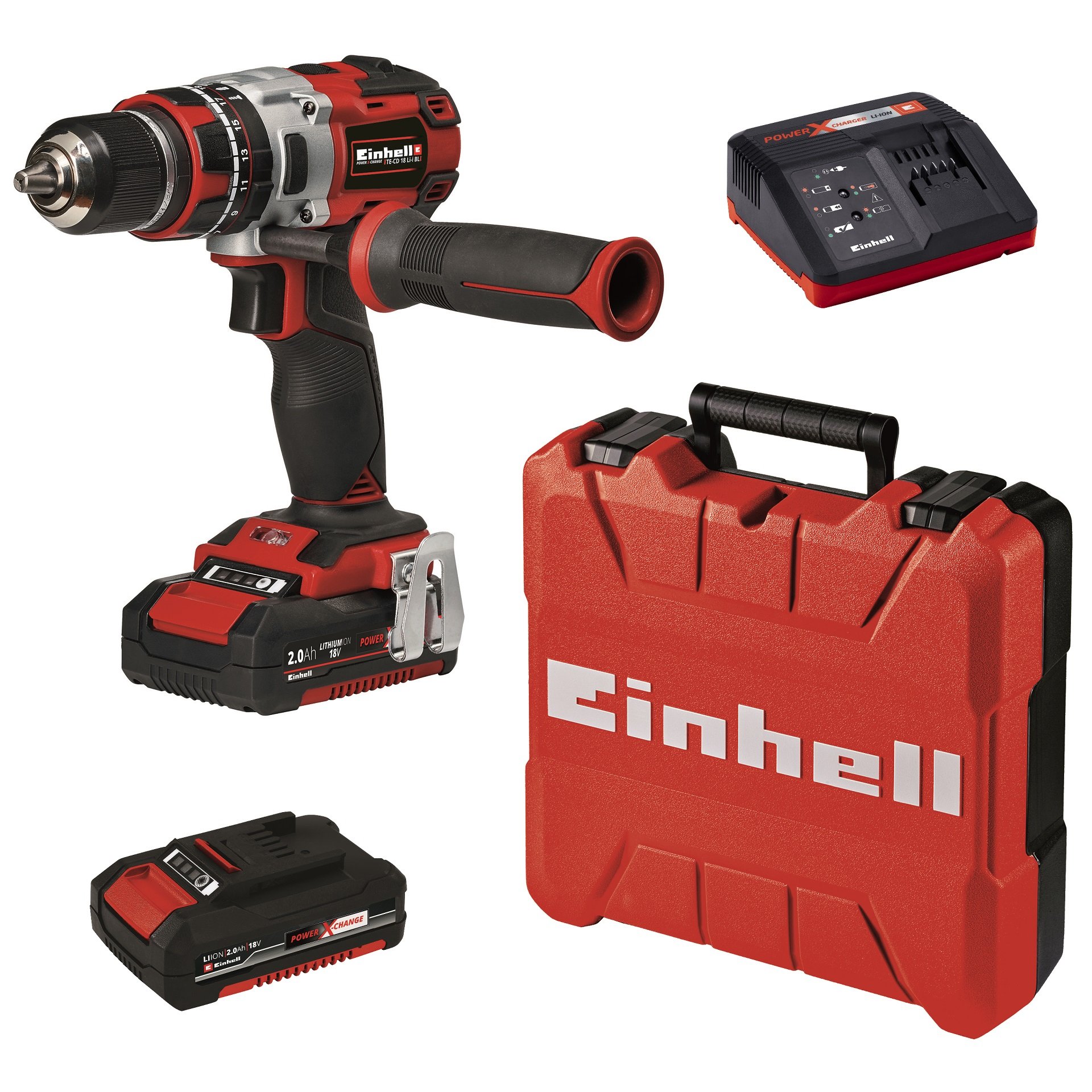 Aparafusadora c/percussão TP-CD 18 Li-i Brushless 2 baterias 2,0Ah + mala refª 4513861 EINHELL