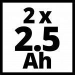 PXC-Twinpack 2,5 Ah in CB ref 4511524 EINHELL