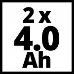 Kit baterias PXC-Twinpack (2)x4,0 Ah ref 4511489 EINHELL